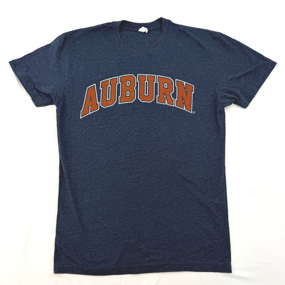 Auburn Tigers Next Level NCAA T-Shirt Mens Navy Blue Heathered Small‎